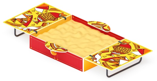 Песочница с крышкой средняя (Рыбы) - ИО 5.01.11-08