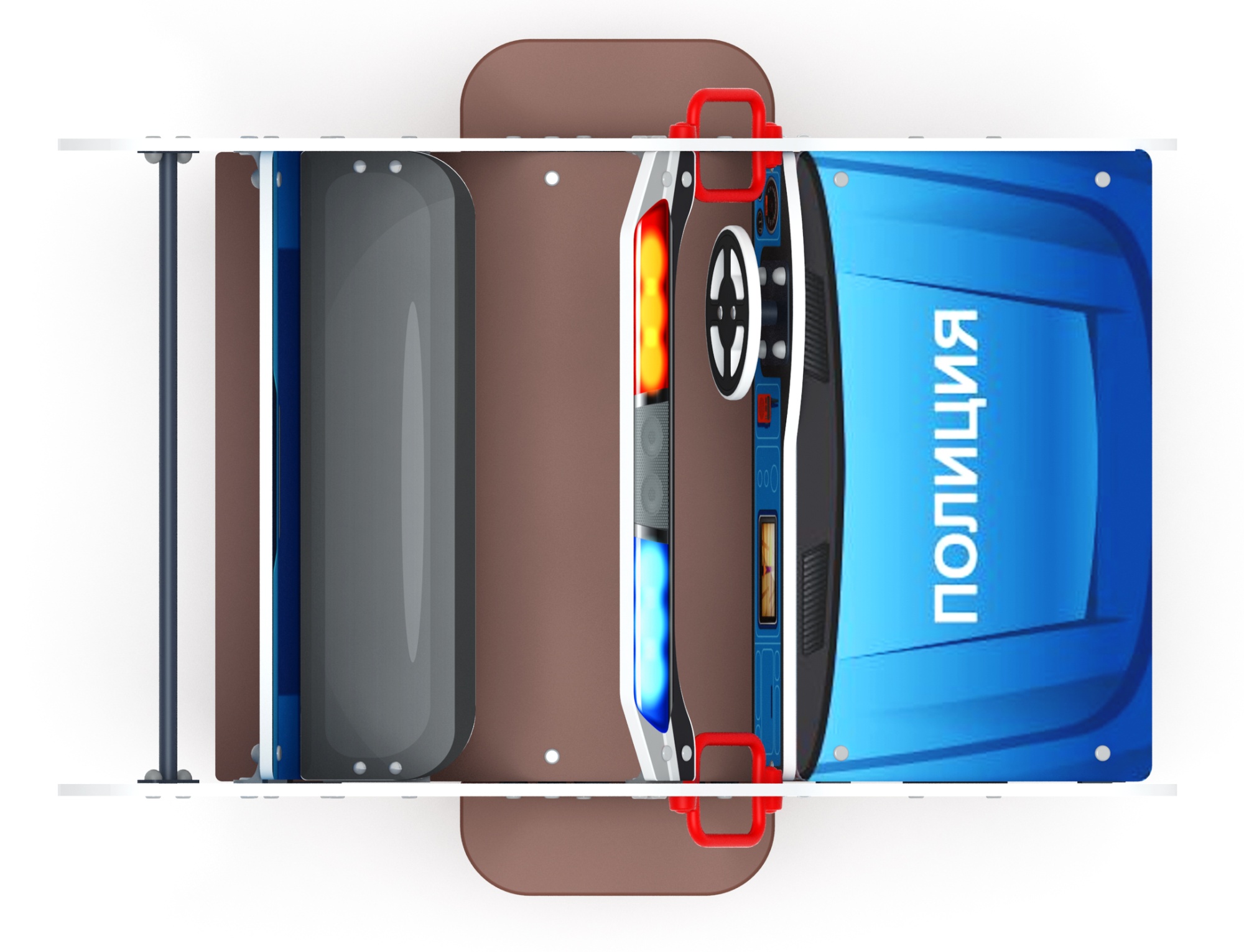 Джип ДПС - Качалка на пружине двухместная машинка - ИО 23.03.05-11