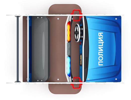 Джип ДПС - Качалка на пружине двухместная машинка - ИО 23.03.05-11