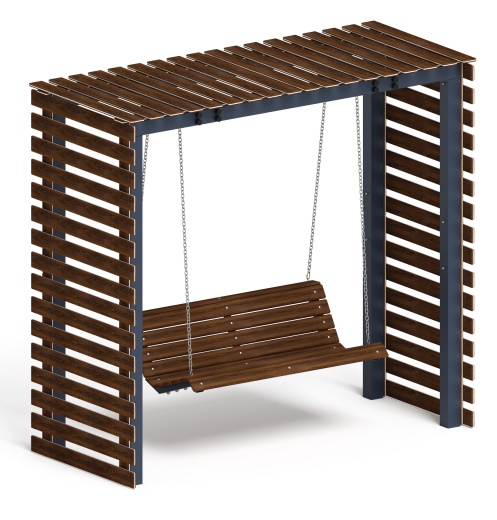 Пергола беседка с качелями - МФ 78.05.01-01 /без поликарбоната/