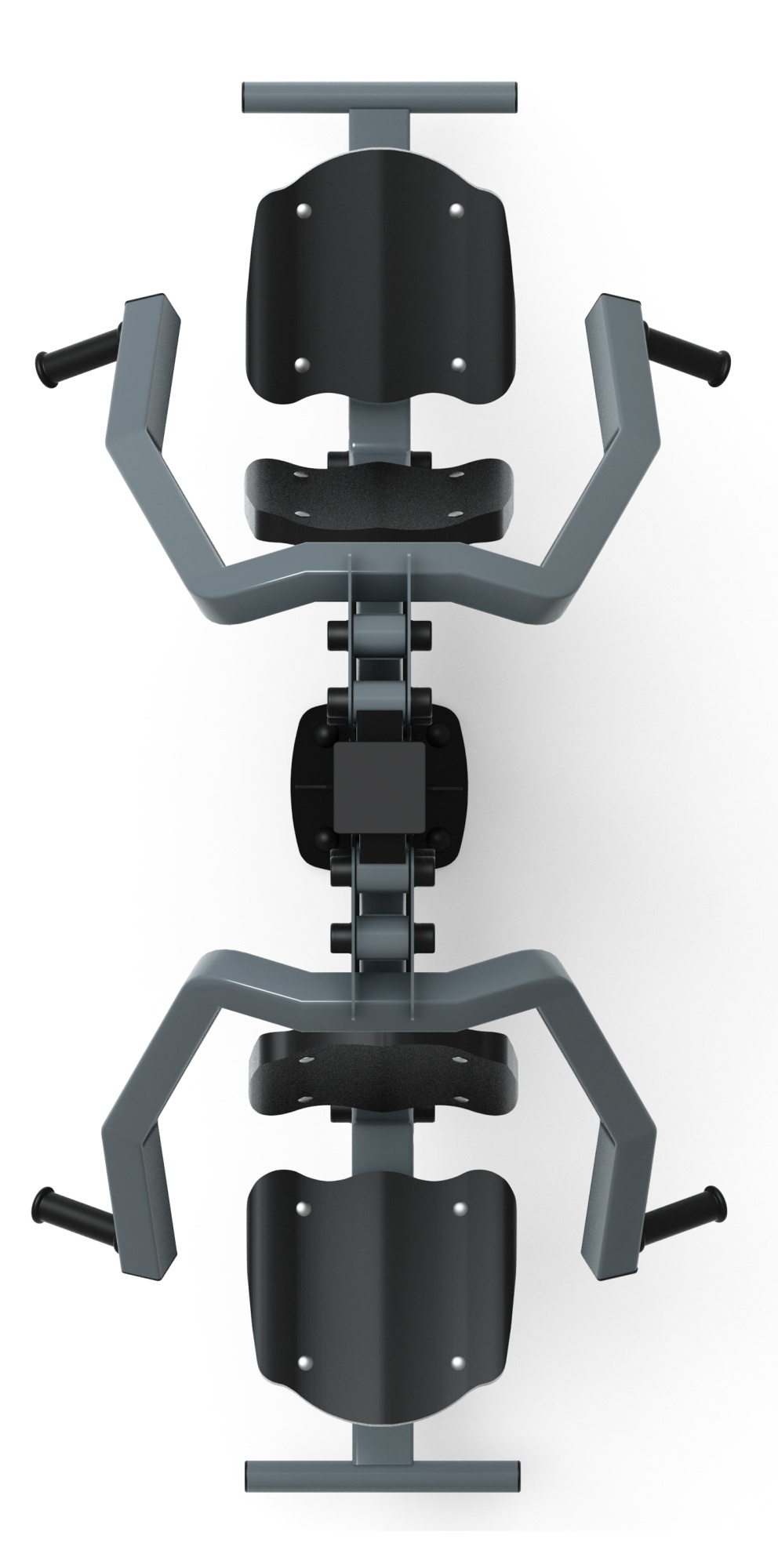 Жим от груди двойной (серый) - Уличный тренажер двойной - СТ 030-13