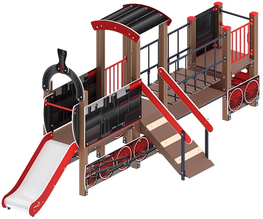 Паровозик (черный) мини - ДИК 1.03.5.01-12 - Игровой комплекс H=750