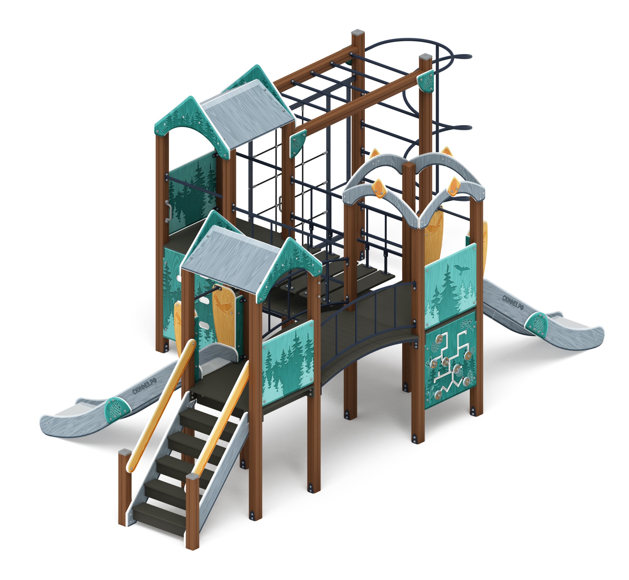 Городок (Тайга) - ДИК 2.01.3.02-03 - Игровой комплекс H=1200