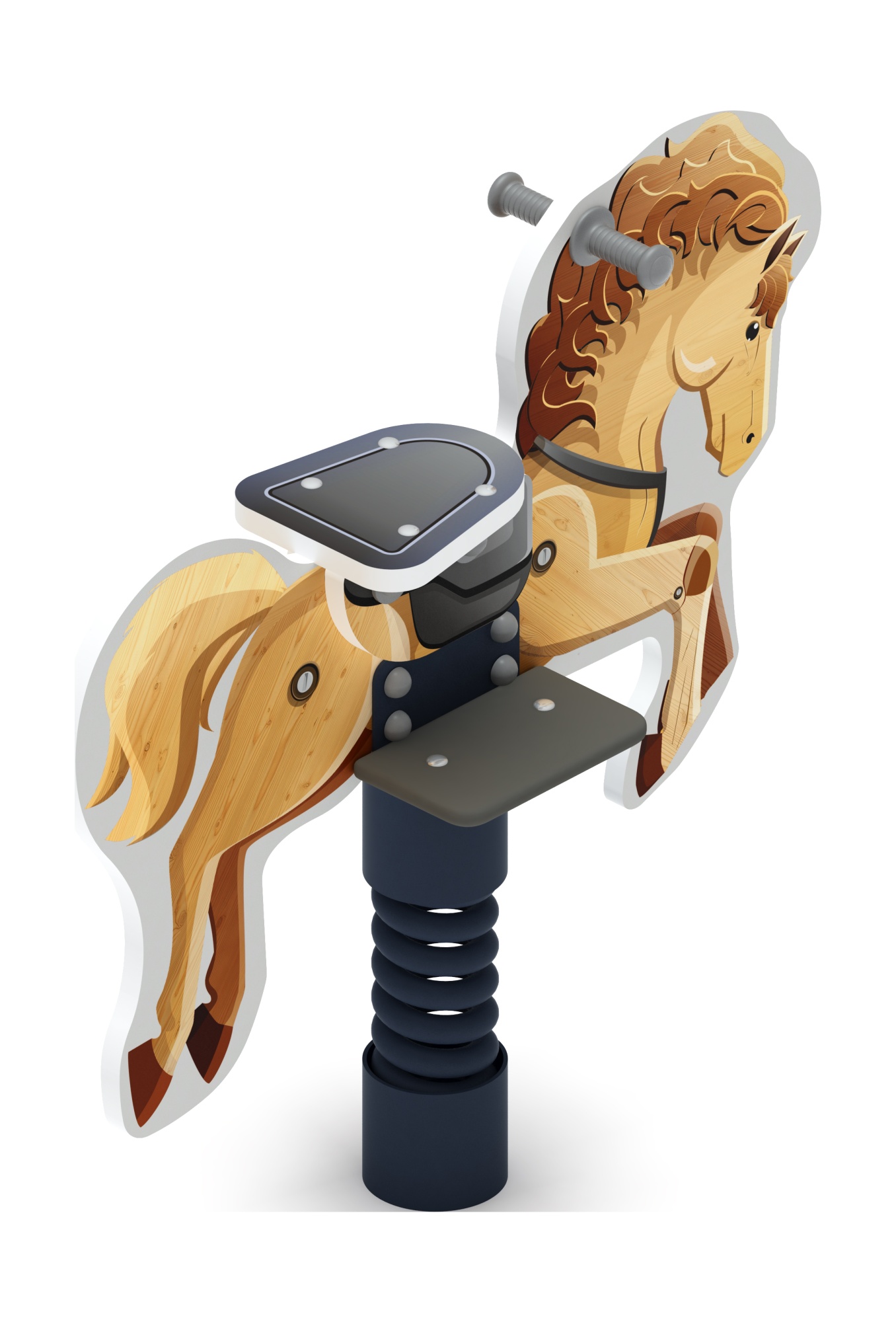 Лошадка 6 (Деревянный конь) - Качалка на пружине - ИО 22.01.13-04