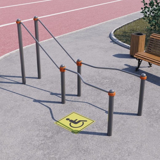 Брусья двойные в подъем с подъездом для колясочников СВС-132