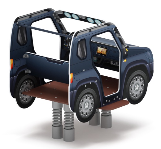 Джип Металлик - Качалка на пружине двухместная машинка - ИО 23.03.05-13