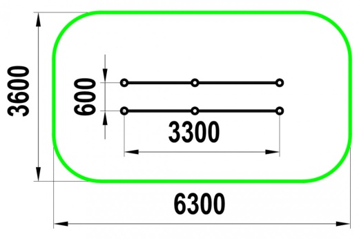 Брусья двойные для отжимания разноуровневые W-03-003