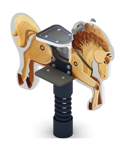 Лошадка 6 (Деревянный конь) - Качалка на пружине - ИО 22.01.13-04