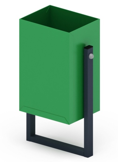 Урна прямоугольная (зеленая) - МФ 50.01.02-01