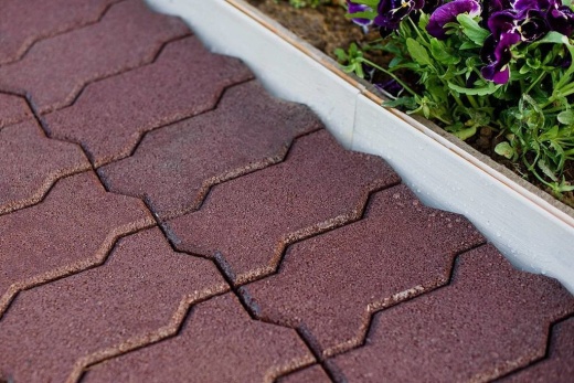 Резиновая брусчатка "Волна" 40 мм