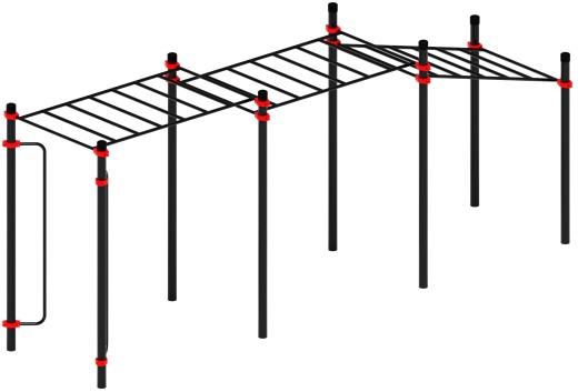 Воркаут ЛОВ 108 красный ВТ 102.11-01
