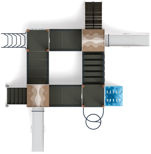 Дворик детства (Алтай) - ДИК 2.01.4.01-04 - Игровой комплекс H=1200