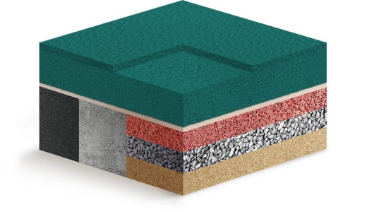 Покрытие из резиновой крошки Hard зеленое