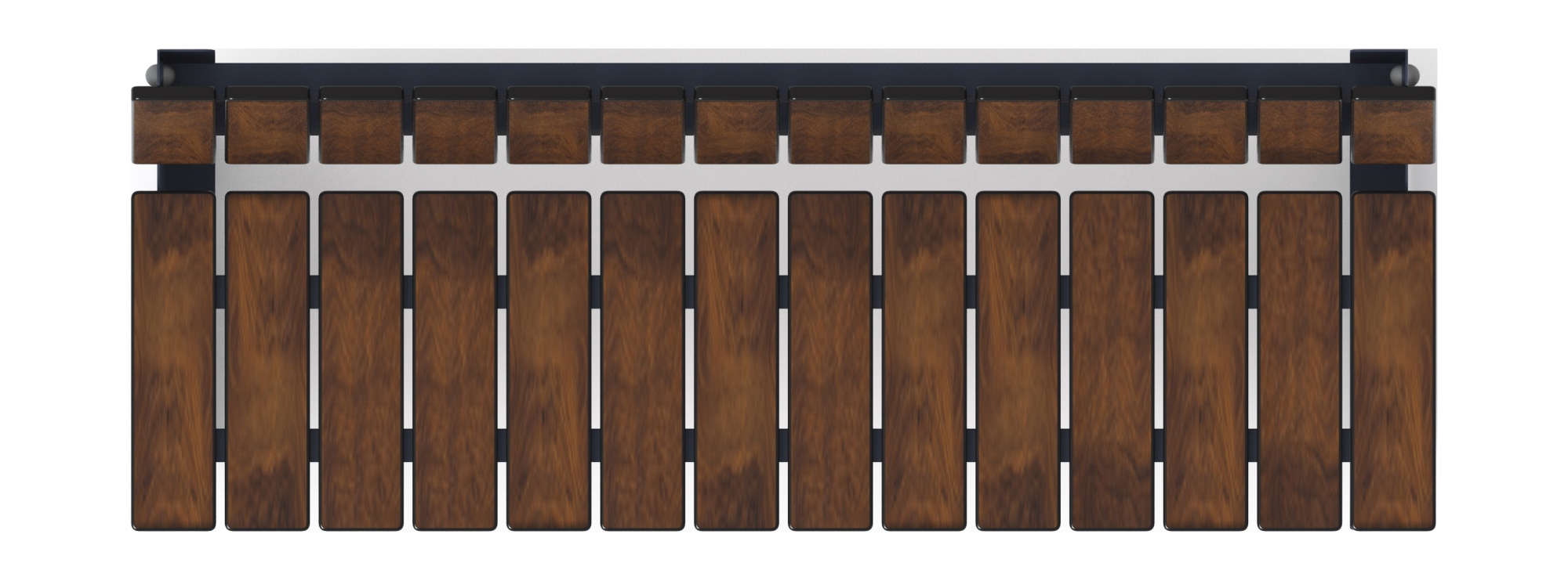 Скамья Лотос - МФ 42.02.01 (Темный дуб) (под анкера)