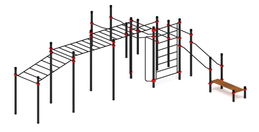 Воркаут ЛОВ 108 красный ВТ 102.19-01
