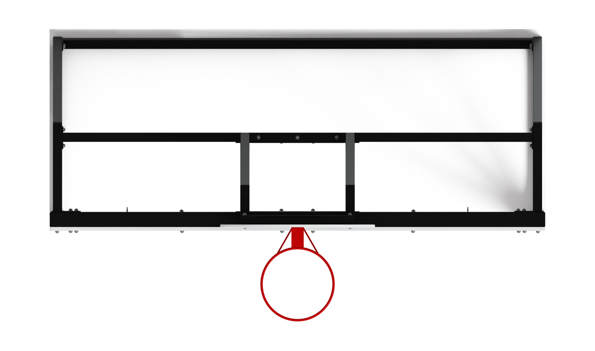 Ворота мини футбольные с баскетбольным щитом (черные) (с креплением сетки) - СО 2.60.05-01