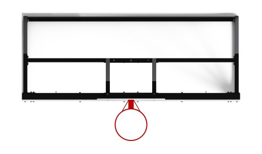 Ворота мини футбольные с баскетбольным щитом (черные) (с креплением сетки) - СО 2.60.05-01