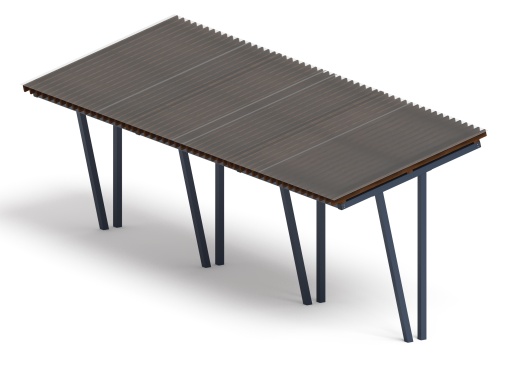 Пергола тент (наклоная) - МФ 77.03.03 /с поликарбонатом/