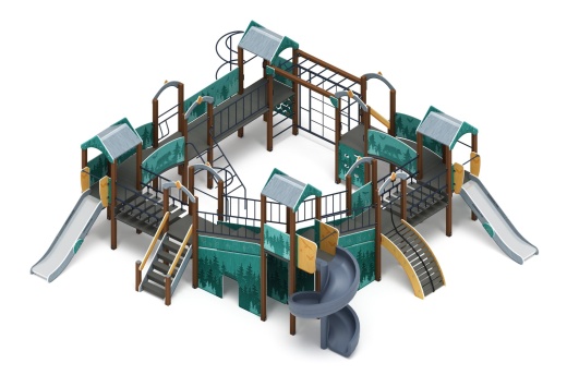 Остров детства (Тайга) - ДИК 2.01.8.02-13 - Игровой комплекс H=1200 H=2000