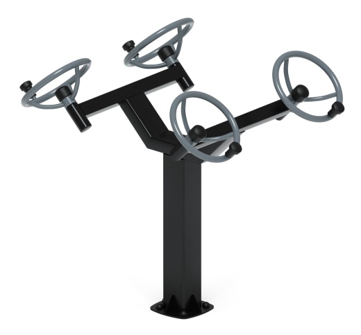 Рули (положение сидя) серый - Уличный тренажер - СТ 102-13