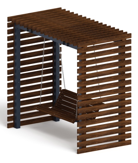 Пергола с качелями - МФ 78.01.02-01 /без поликарбоната/