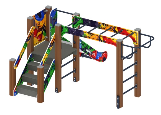 Карапуз (Граффити) - ДИК 1.001.02-03 - Игровой комплекс Н=750