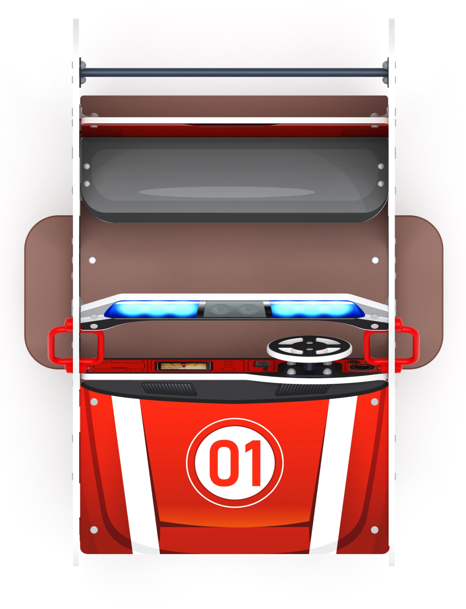 Джип МЧС - Качалка на пружине двухместная машинка - ИО 23.03.05-12