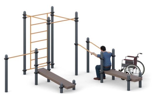 Наклонные брусья, турники W-07.008
