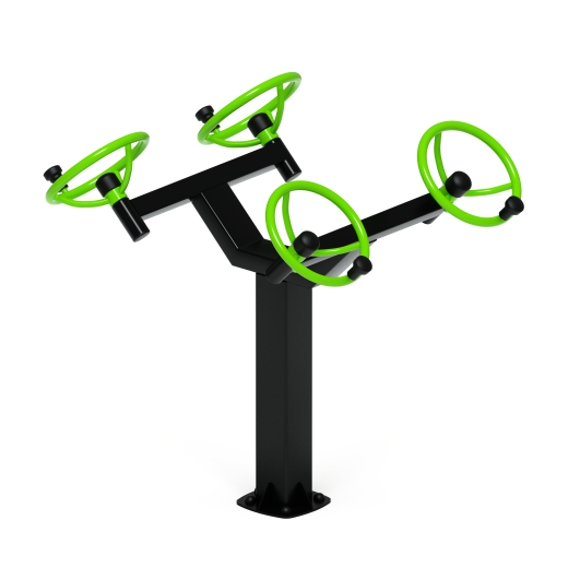 Рули (положение сидя) зеленый - Уличный тренажер - СТ 102-12