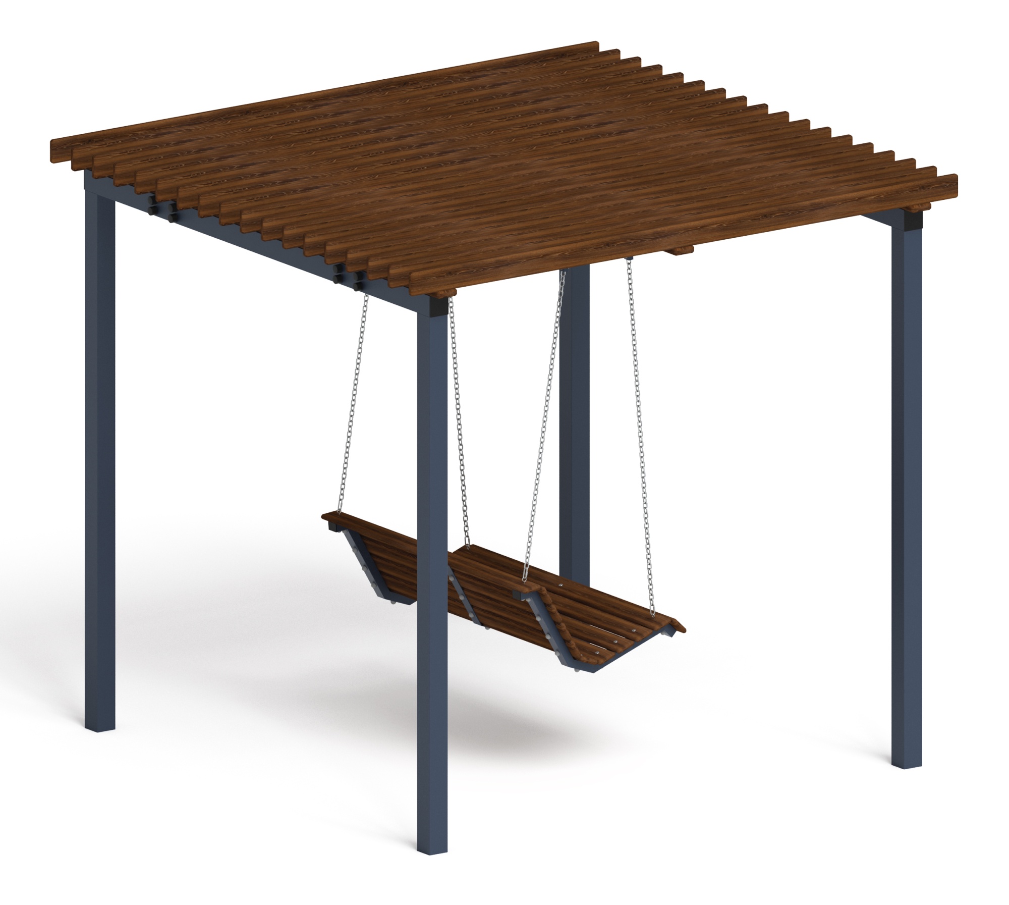 Пергола тент с качелями - МФ 78.02.01-01 /без поликарбоната/