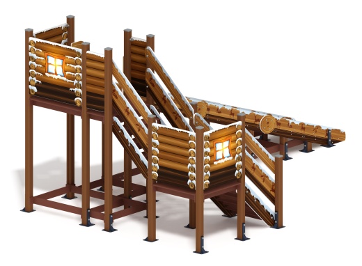 Горка Зима (коричневый)(под анкера) - ИО 49.01.02-03.И1 - Н=2000