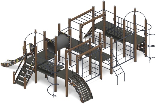 Спорт (Техно-оранжевый) - ДИК 2.06.01-02 - Игровой комплекс H=1200