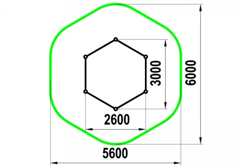 Четыре разноуровневых турника классического хвата, шведская стенка и упор для отжиманий W-03-013