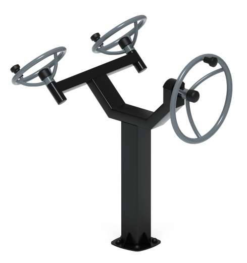 Рули (положение сидя) серый - Уличный тренажер - СТ 104-13