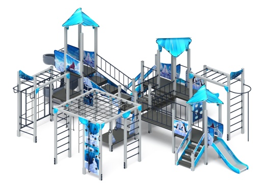 Волшебный город (винтовой скат) (Снежная королева) - ДИК 2.19.03-02 - Игровой комплекс Н=900 Н=1200 Н=2000