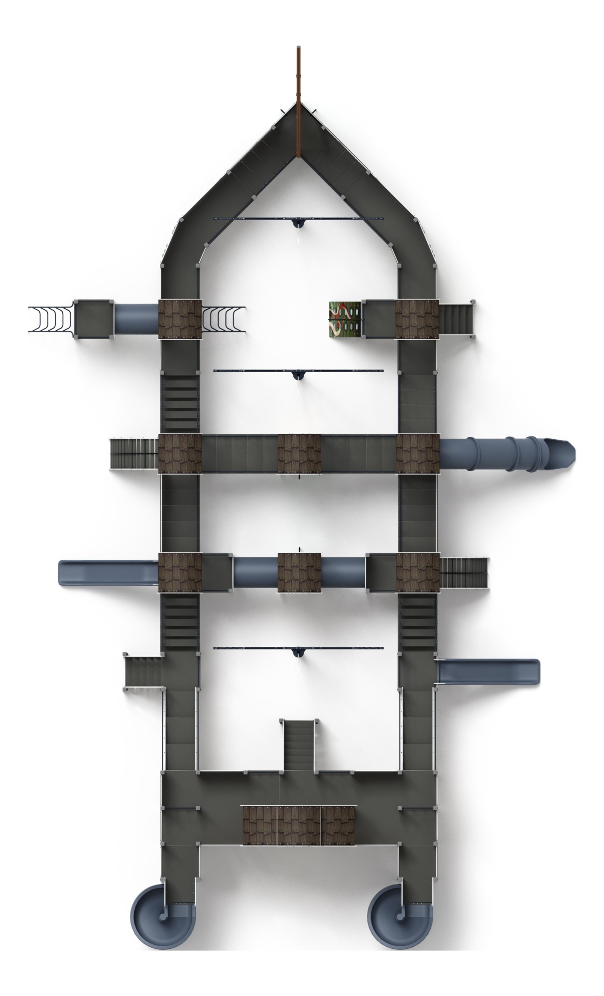 Баркентина (Летучий Голландец)  - ДИК 2.03.3.06-11 - Игровой комплекс (Винтовой скат) H=1200, Н=1500, Н=2000