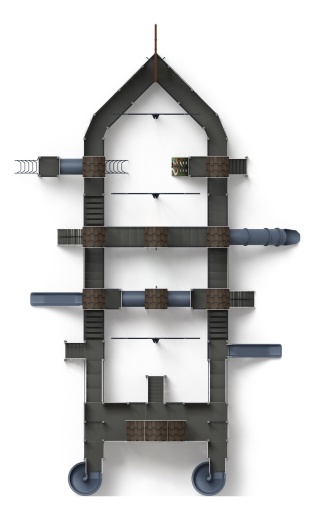 Баркентина (Летучий Голландец)  - ДИК 2.03.3.06-11 - Игровой комплекс (Винтовой скат) H=1200, Н=1500, Н=2000