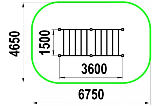 Рукоход классический двухуровневый W-01-001