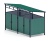 Навес контейнерной площадки для мусора (зеленый) (2 секции) МФ 55.02.02-01