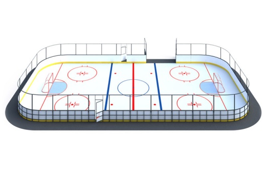Хоккейная коробка R-3м. защитная сетка Н-1500мм по всему периметру ХОК-1.5
