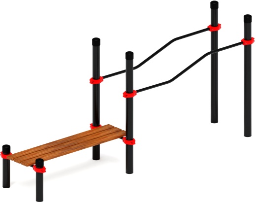 Воркаут ЛОВ 108 красный ВТ 102.23-01