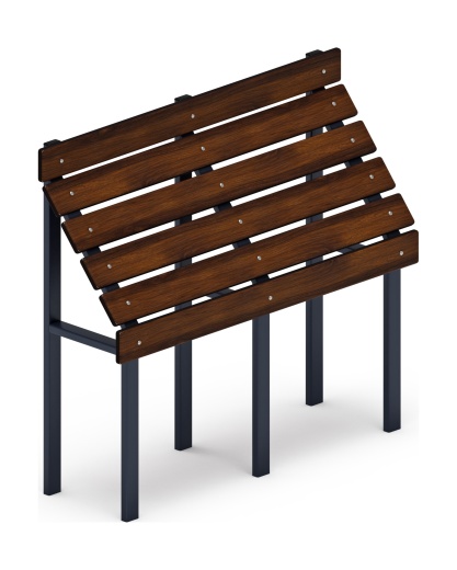 Скамья для людей с ограниченными возможностями (темный дуб) МФ 44.01.01