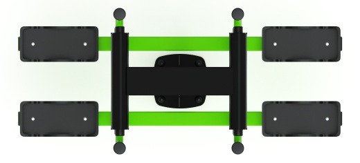 Двойные лыжи (зеленый) - Уличный тренажер - СТ 009-12