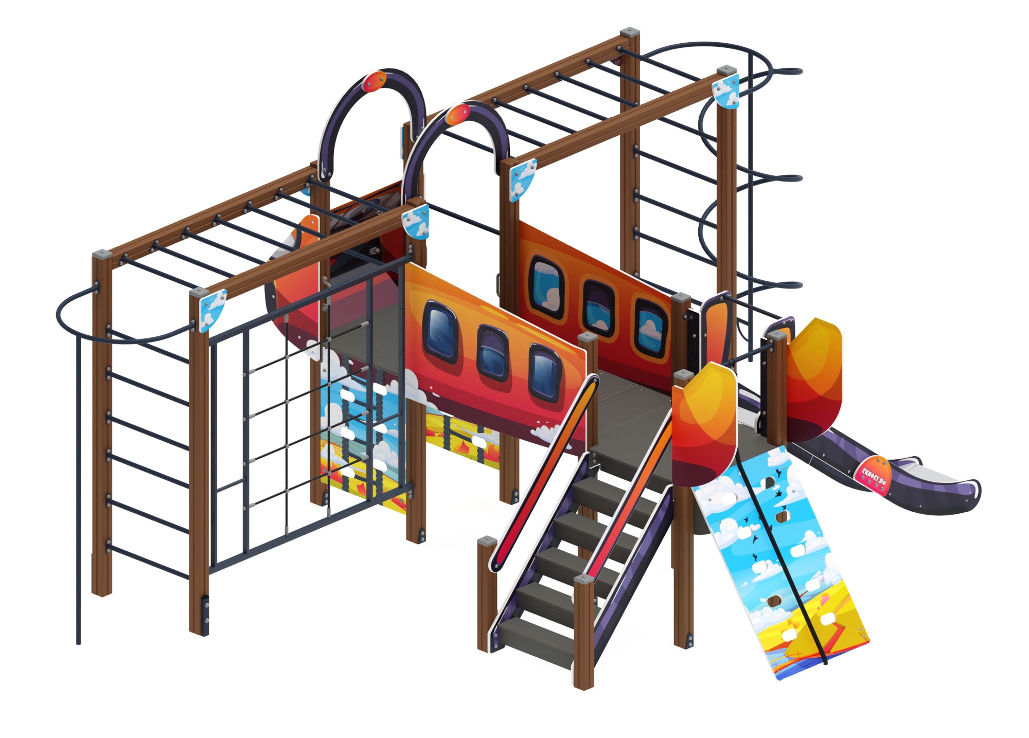 Аэроплан (мульт) - ДИК 2.03.4.02-01 - Игровой комплекс Н=1200