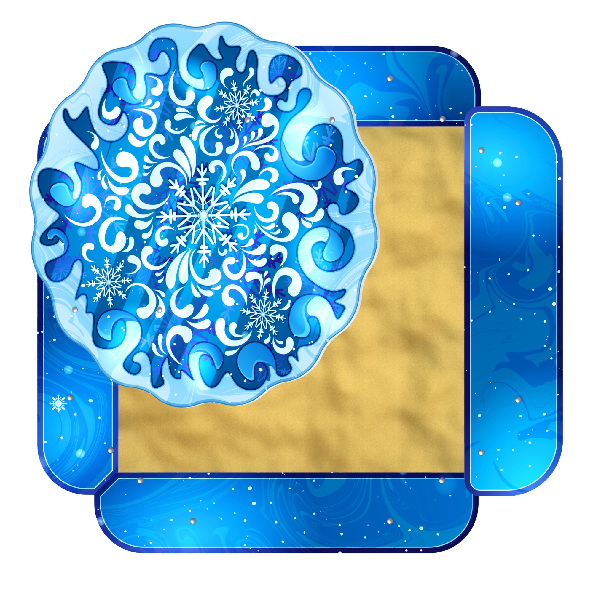 Песочница с навесом Ромашка (Снежная королева) - ИО 5.01.16-02