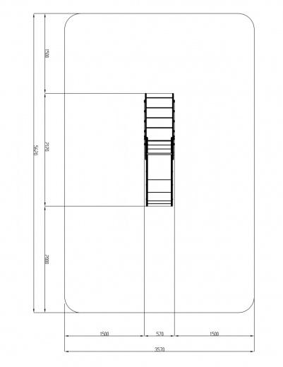Горка мини - ИО 41.01.09-01 - (Граффити) H=750