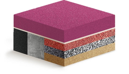 Покрытие из каучуковой крошки Sport Select малиновое