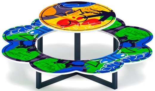 Столик детский Ромашка (граффити) МФ 31.01.10-03