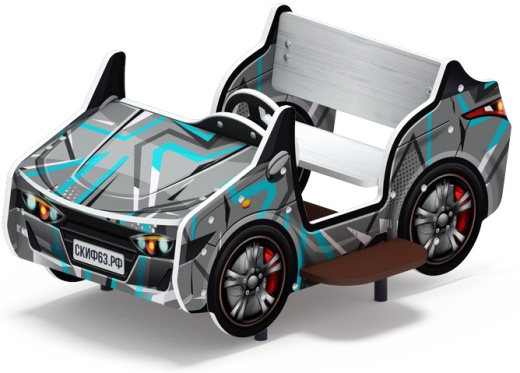 Кабриолет (серый) - Беседка машинка средняя - МФ 10.03.02-04