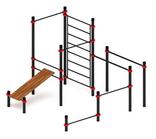 Воркаут 108 красный ВТ 12.21-01